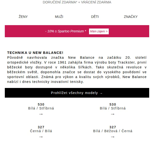 Spartoo: Doručení zdarma New Balance, Timberland, Levi's, Diesel – červen 2026 | Nuslet.cz