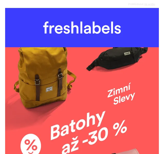 Freshlabels: Sezónní slevy až 50 % na batohy a zavazadla – červen 2026 | Nuslet.cz