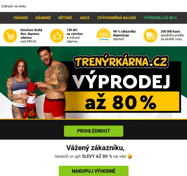 Lukáš z Trenýrkárna.cz: Výprodej až 80 % na spodní prádlo – červen 2026 | Nuslet.cz