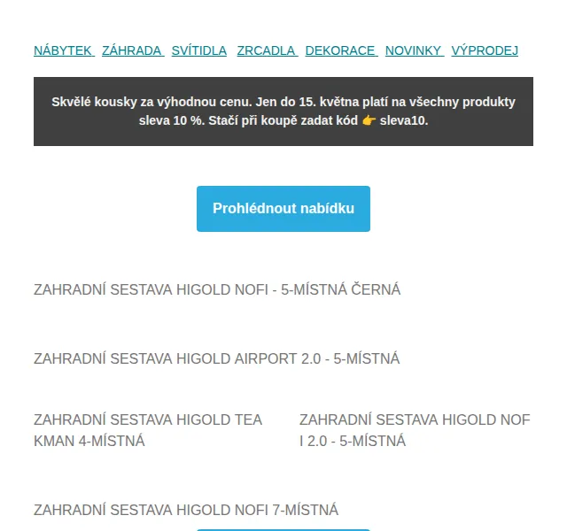 Estilofina-nabytek.cz - stylový domov: sleva 10 % na nábytek – červen 2026 | Nuslet.cz
