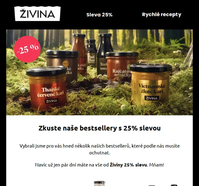 Živina: bestsellery s 25% slevou – červen 2026 | Nuslet.cz