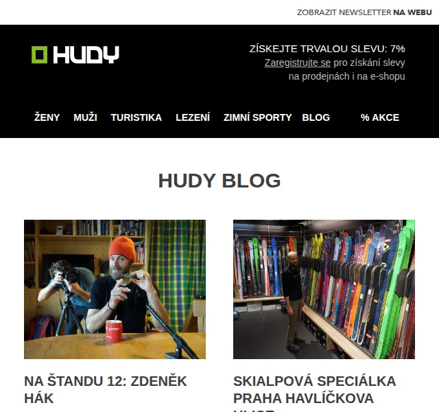 Hudy: Skitouring a sleva 7% na blogu – červen 2026 | Nuslet.cz