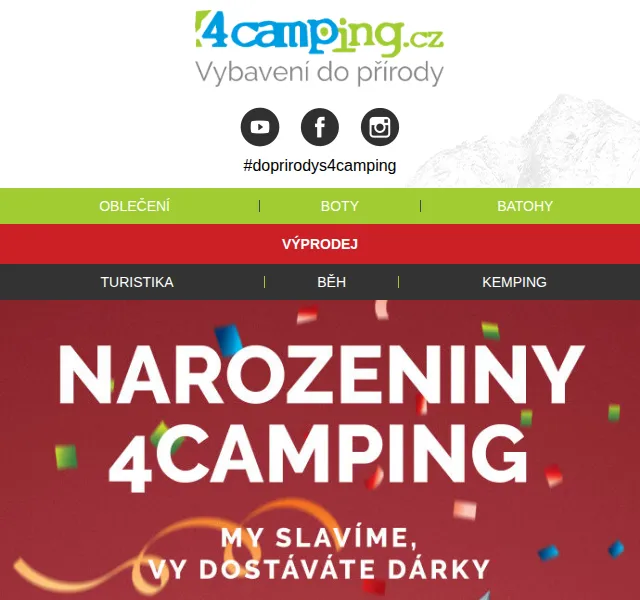 4camping.cz: 11% sleva na vše + dárky – říjen 2026 | Nuslet.cz