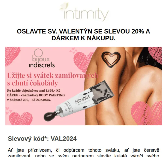 Intimity.cz: Svatý Valentýn se slevou 20 % – červen 2026 | Nuslet.cz