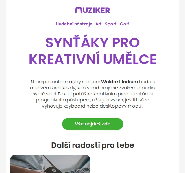 Muziker: Waldorf Iridium syntezátory – červen 2026 | Nuslet.cz