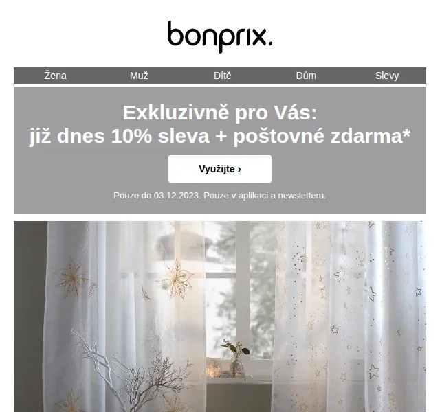 bonprix: -10 % na vše + poštovné zdarma – červen 2026 | Nuslet.cz