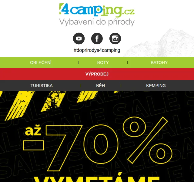 4camping.cz: Výprodej oblečení až 70 % – červen 2026 | Nuslet.cz