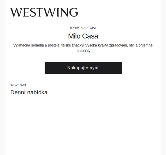 Westwing: Milo Casa, Gardena a koberce – červen 2026 | Nuslet.cz