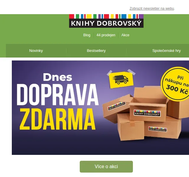 KnihyDobrovsky.cz: Poštovné za 0 Kč – červenec 2026 | Nuslet.cz