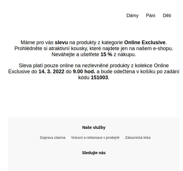DEICHMANN: Sleva 15 % na Online Exclusive – červen 2026 | Nuslet.cz