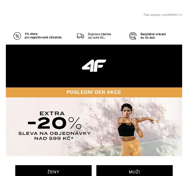 4Fstore: Sleva 20 % na vše s kódem CERVENEC20 – červenec 2023 | Nuslet.cz