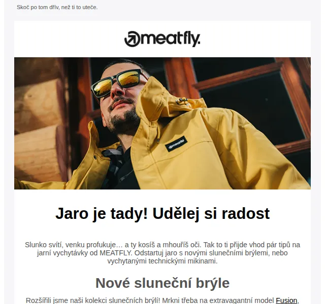 Meatfly: nové sluneční brýle a mikiny od 399 Kč – červen 2026 | Nuslet.cz