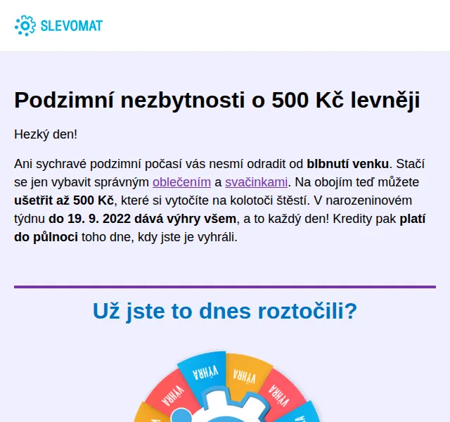Slevomat: podzimní výbava a dobroty – červen 2026 | Nuslet.cz
