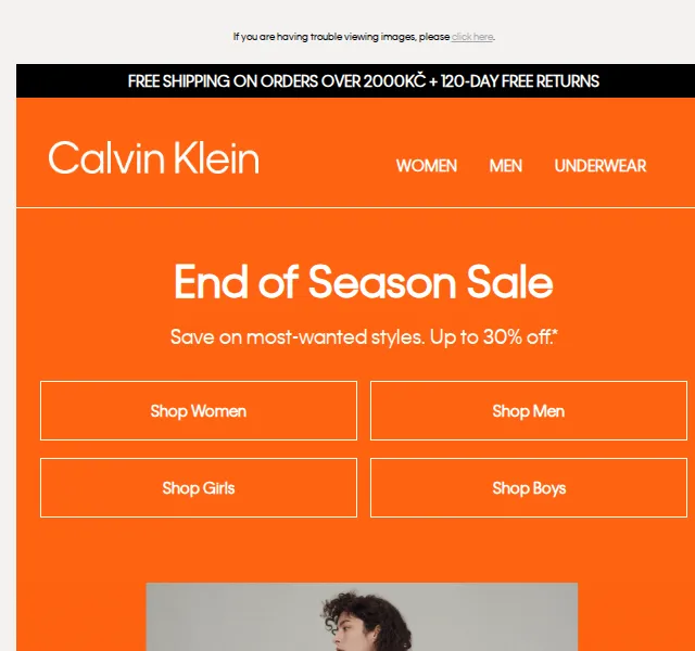 Calvin Klein: End of Season Sale až 30% sleva – červen 2026 | Nuslet.cz