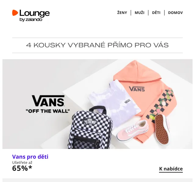 Lounge by Zalando: GANT, Vans, On – až 80 % | Srpen 2026