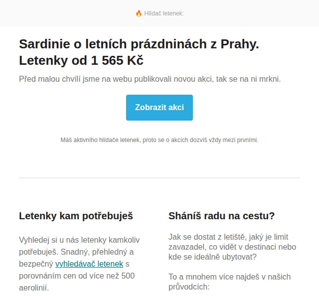 Cestujlevne.com: Letenky do Sardinie od 1 565 Kč – červen 2026 | Nuslet.cz