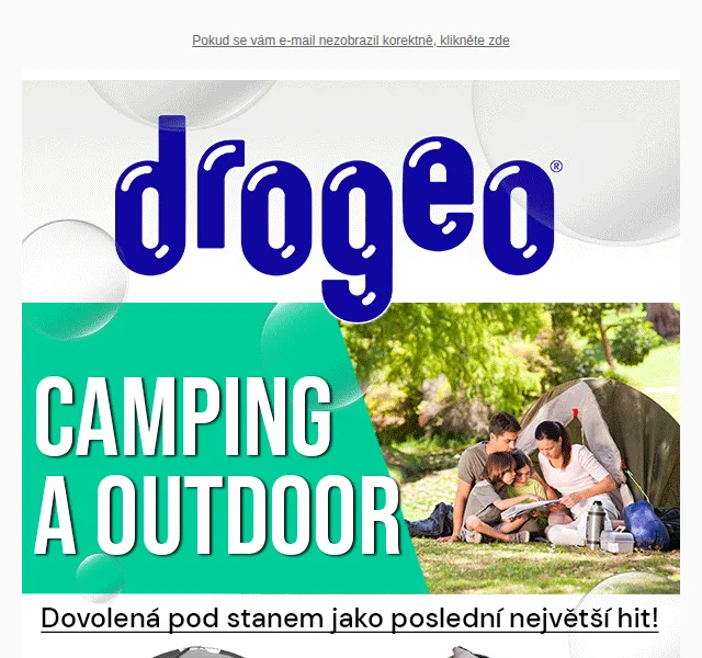 Drogeo: Camping vybavení – červen 2026 | Nuslet.cz