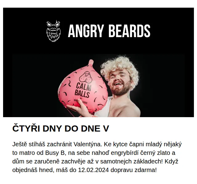 Angrybeards: Valentýnská edice s dopravou zdarma a dárkem – únor 2026 | Nuslet.cz