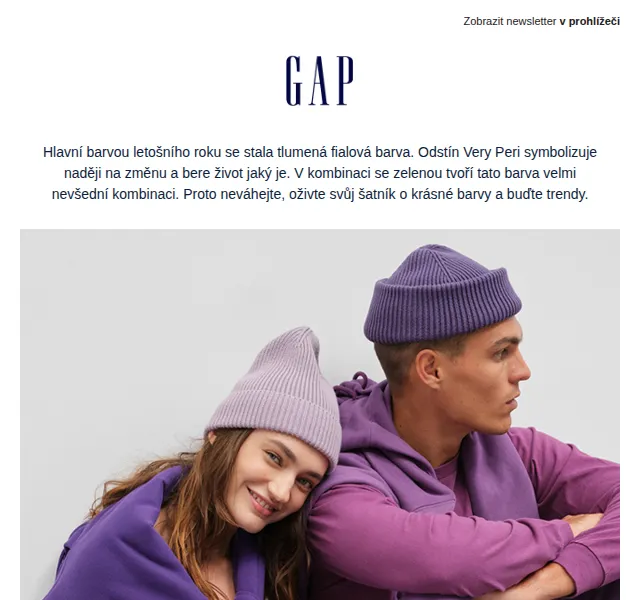 GAPstore: Módní fialová a zelená – trendy barvy 2026 | Nuslet.cz