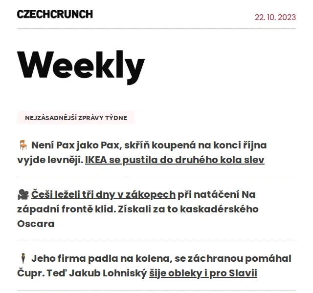 CzechCrunch: Přehled zpráv – říjen 2023 | Nuslet.cz