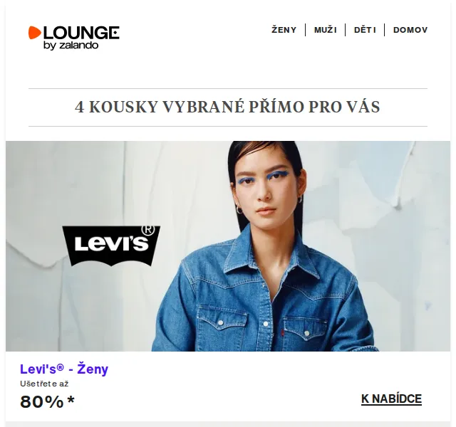 Lounge by Zalando: Levi's, Under Armour & ARKET se slevou až 80 % – červen 2026 | Nuslet.cz