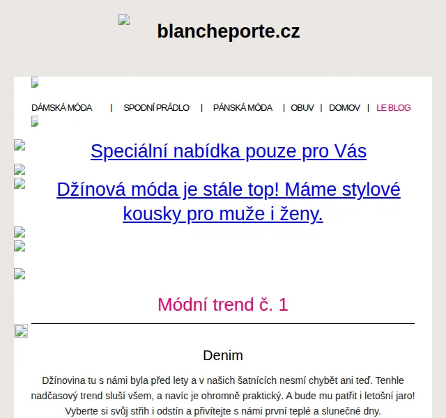Blancheporte: Denimová móda na jaro – červen 2026 | Nuslet.cz
