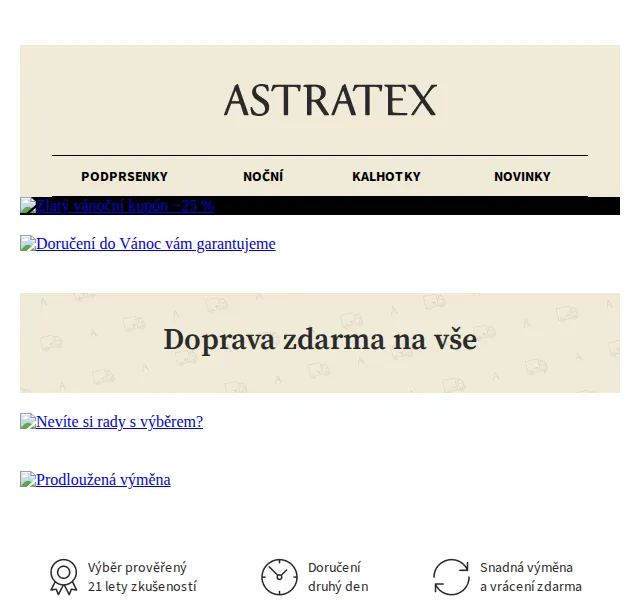 Astratex.cz: 25% sleva na vše – červen 2026 | Nuslet.cz