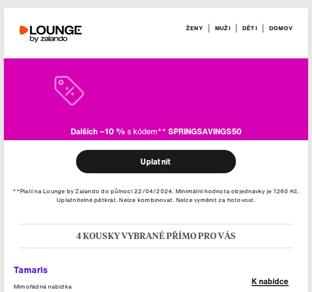 Lounge by Zalando: Tamaris, Triumph, TWINSET – červen 2026 | Nuslet.cz