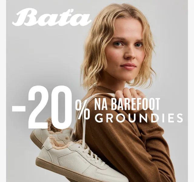 Baťa: Groundies barefoot obuv sleva -20 % – červen 2026 | Nuslet.cz