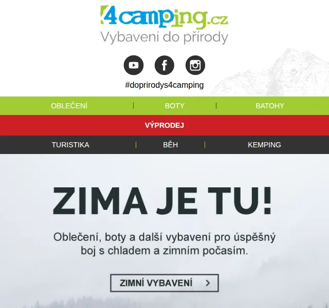 4camping: Zimní vybavení a doprava zdarma – červen 2026 | Nuslet.cz