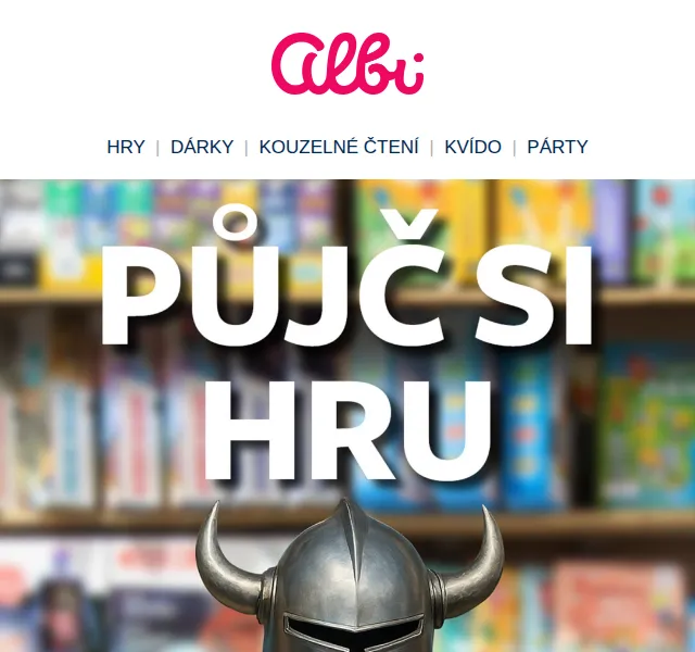 Albi: Půjčovna her zdarma – červen 2026 | Nuslet.cz