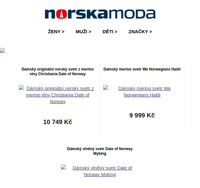 Norskamoda: Norské svetry z merino vlny – červenec 2026 | Nuslet.cz