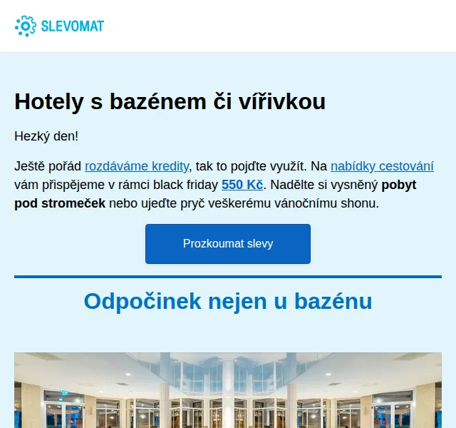 Slevomat: Wellness pobyty s bazénem a vířivkou až o 1000 Kč levněji – červen 2026 | Nuslet.cz