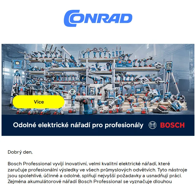 Conrad Electronic: Bosch Professional nářadí – červen 2026 | Nuslet.cz