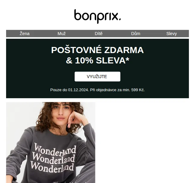 Bonprix: Dárky s 10% slevou a poštovným zdarma – červen 2026 | Nuslet.cz