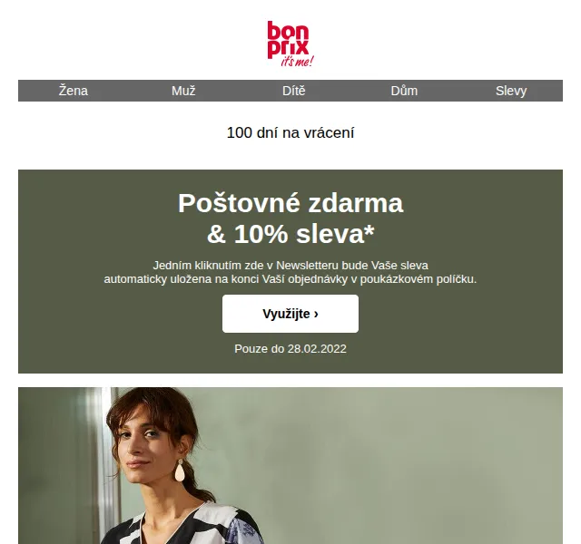bonprix: 10% sleva a poštovné zdarma – červen 2026 | Nuslet.cz