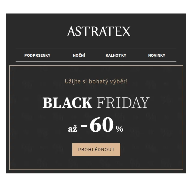 Astratex: Black Friday slevy až 60 % – červen 2026 | Nuslet.cz