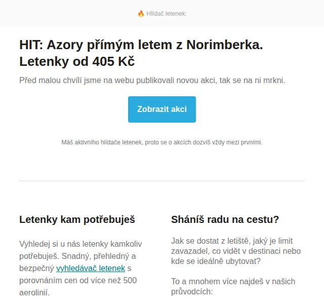 Cestujlevne.com: Azory přímým letem z Norimberka od 405 Kč – červen 2026 | Nuslet.cz