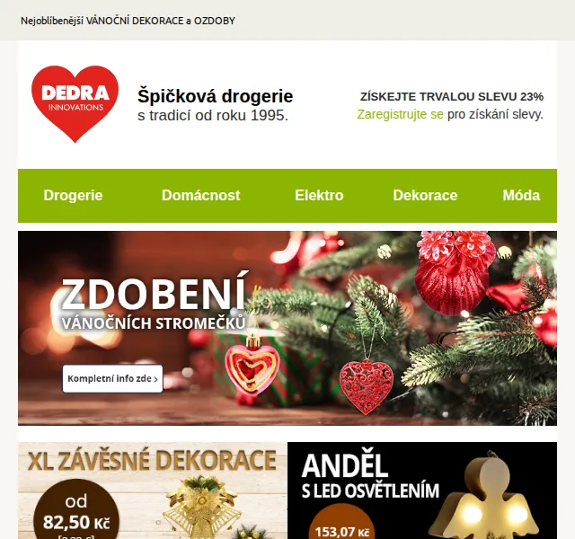 Novinky DEDRA INNOVATIONS: sleva 23 % – červen 2026 | Nuslet.cz