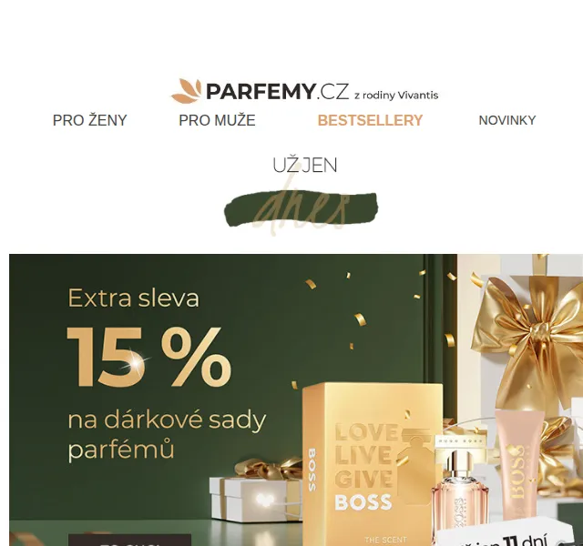 Parfemy.cz: sleva 15 % na dárkové sady parfémů – červen 2026 | Nuslet.cz