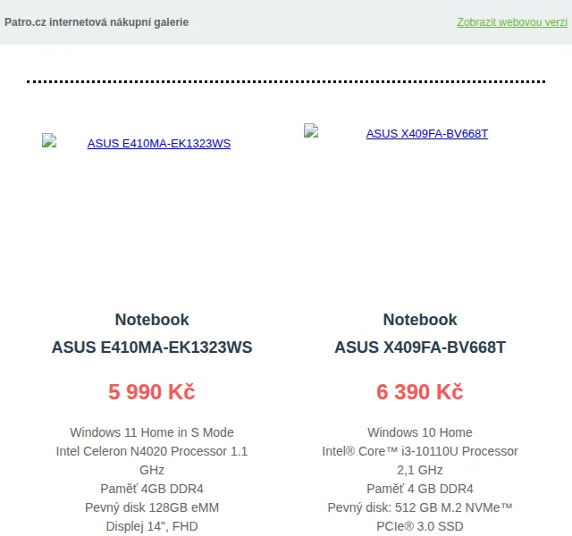 Patro.cz: Notebooky ASUS od 5 990 Kč – červen 2026 | Nuslet.cz