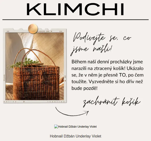 KLIMCHI: Hobnail Džbán Underlay Violet za 2990 Kč – červenec 2026 | Nuslet.cz