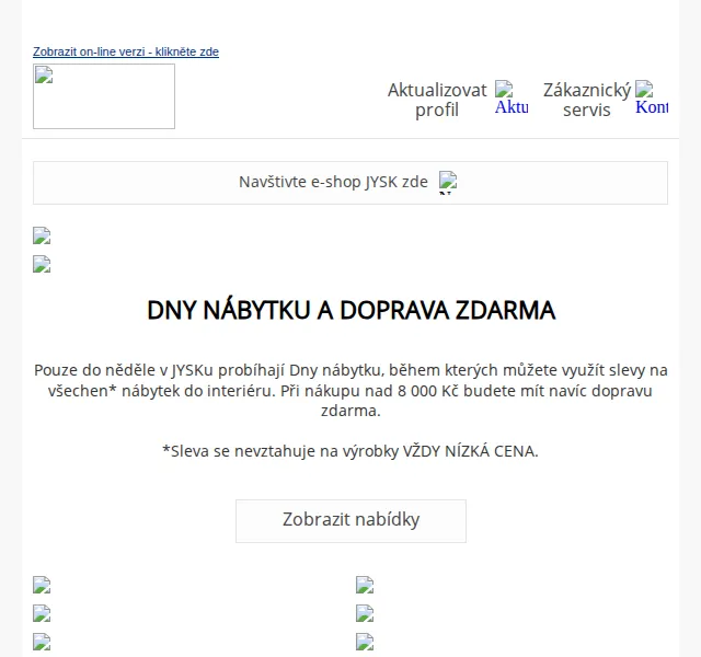 JYSK: Dny nábytku a doprava zdarma – červen 2026 | Nuslet.cz