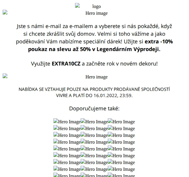 Vivre: Až 50% sleva v Legendárním Výprodeji – červen 2026 | Nuslet.cz