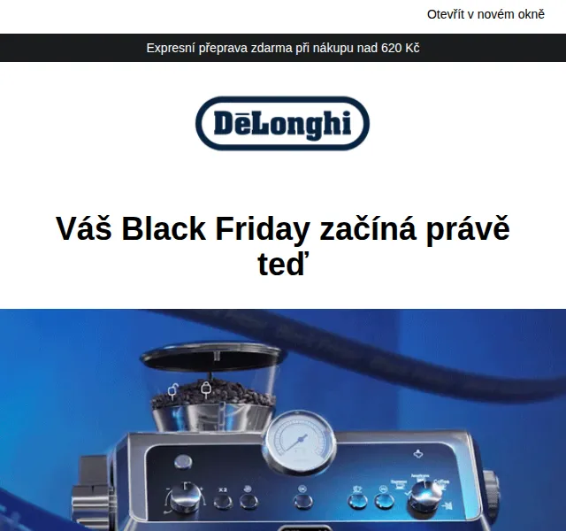 De'Longhi: Black Friday sleva až 20 % – červen 2026 | Nuslet.cz