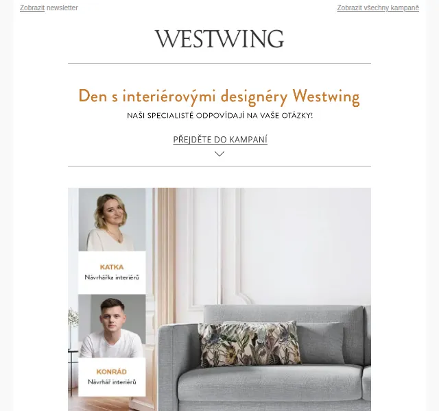 Westwing: Soutěž s návrháři a slevy na nábytek – červen 2026 | Nuslet.cz