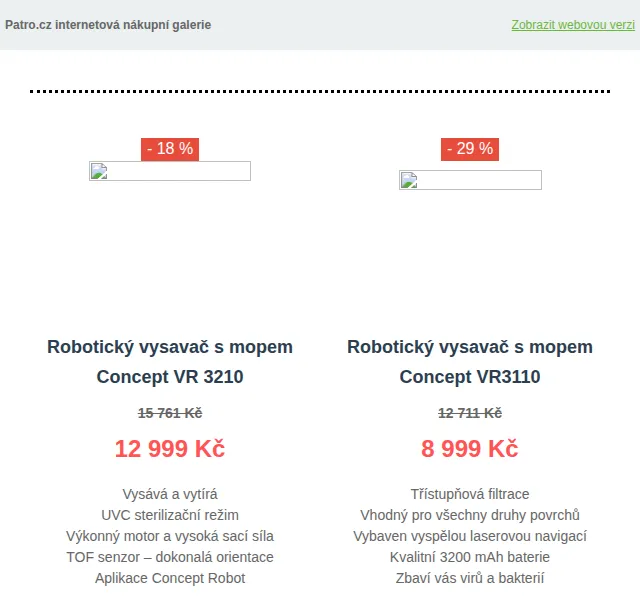 Patro.cz: Sleva až 29 % na vysavače Concept – červen 2026 | Nuslet.cz