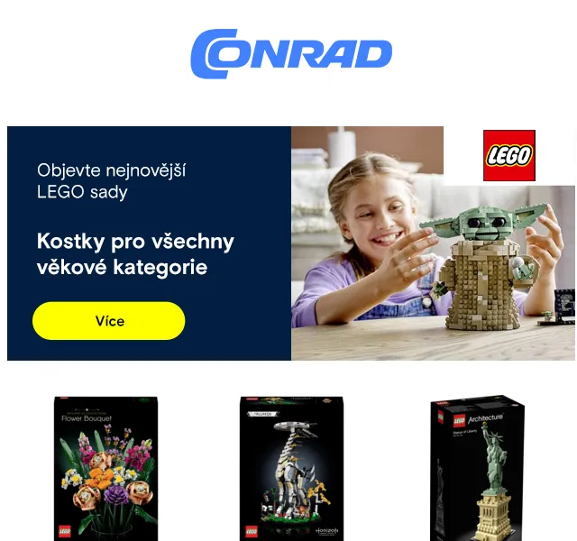 Conrad Electronic: LEGO kytice, HomePod, IP kamery – červen 2026 | Nuslet.cz