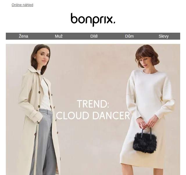 Bonprix: Cloud Dancer kolekce – duben 2026 | Nuslet.cz