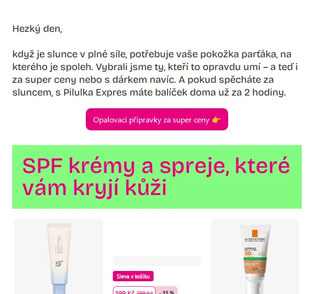 Pilulka.cz: Slevy až 46 % na opalovací kosmetiku – červen 2026 | Nuslet.cz